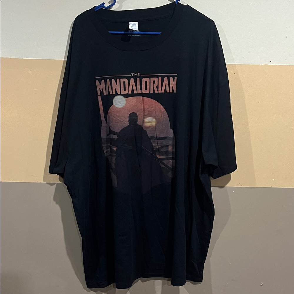 Star Wars The Mandalorian Graphic T-Shirt Black 4XL